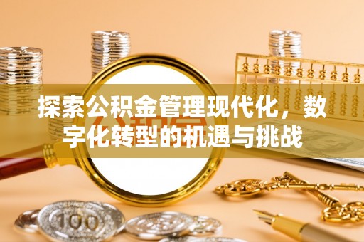 绥化探索公积金管理现代化，数字化转型的机遇与挑战