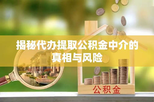 绥化揭秘代办提取公积金中介的真相与风险