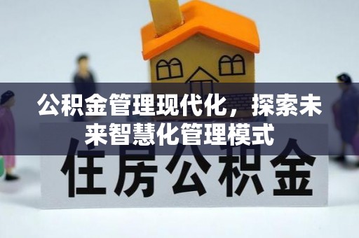 绥化公积金管理现代化，探索未来智慧化管理模式