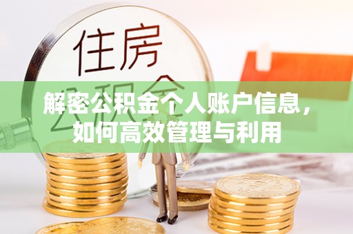 绥化解密公积金个人账户信息，如何高效管理与利用