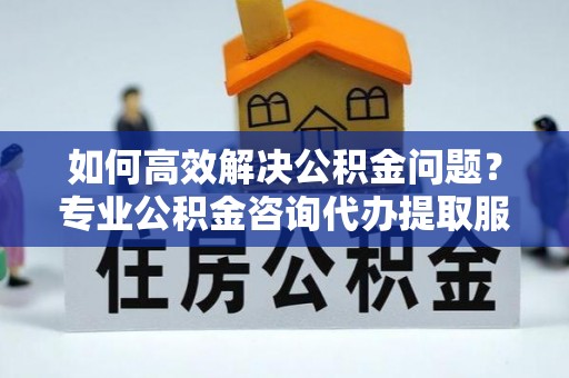 绥化如何高效解决公积金问题？专业公积金咨询代办提取服务来帮你