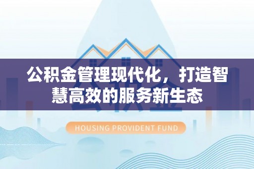 绥化公积金管理现代化，打造智慧高效的服务新生态